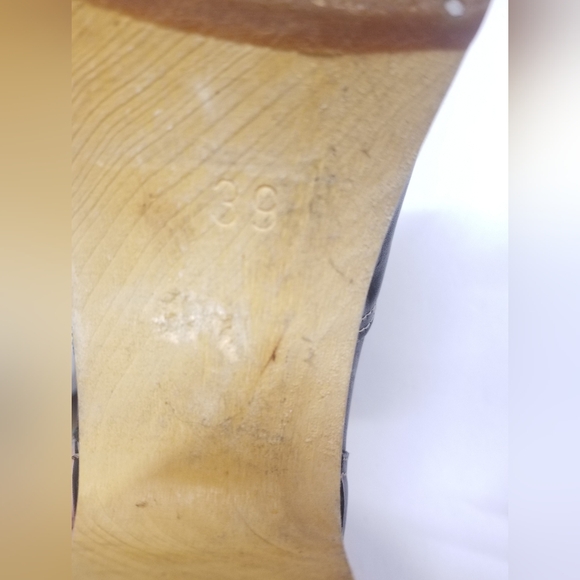 Swedish Hasbeens Black Clogs Sz 39 - Picture 5 of 9